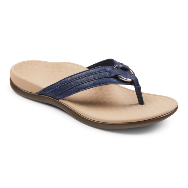 Vionic Sandals Ireland - Tide Aloe Toe Post Sandal Navy - Womens Shoes In Store | XIAYH-3752